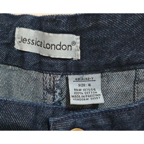 Jessica London women's Plus Size blue wash high rise jeans - size 16 - Picture 6 of 8
